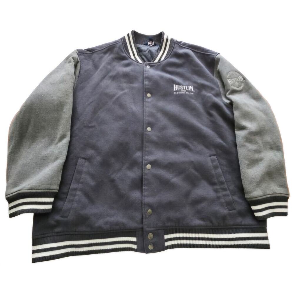 HUSTLIN USA CLOTHING CO Varsity Jacket Mens 4XL. Letterman Rare